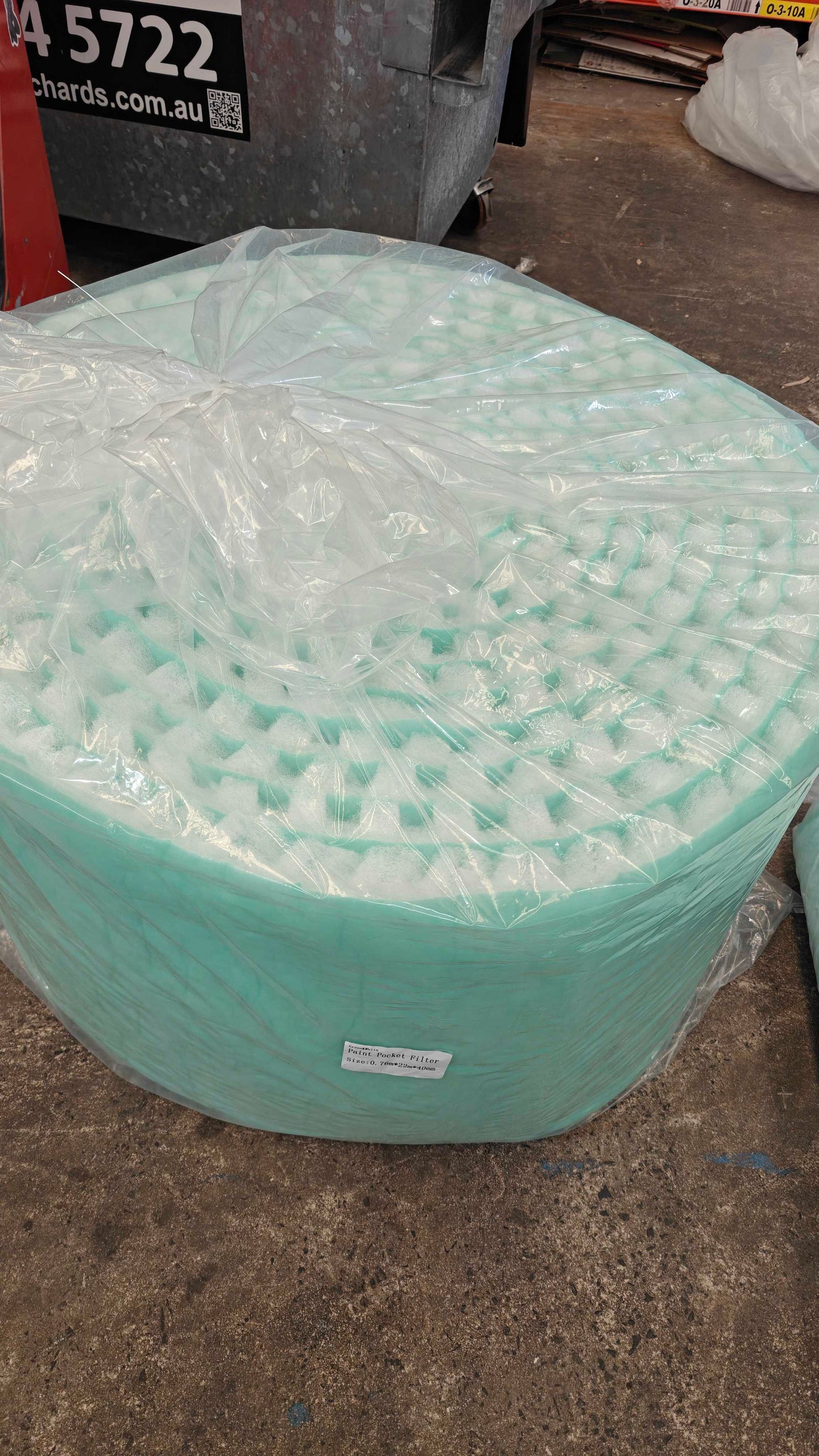 760mm x 22mtr Polyester Pocket Exhaust Filter Roll